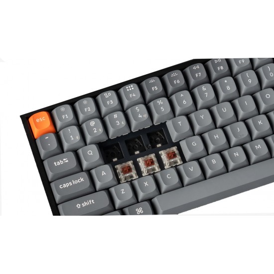 KEYCHRON K2 MAX 75% LAYOUT RGB BLUETOOTH WITH GATERON G PRO BROWN